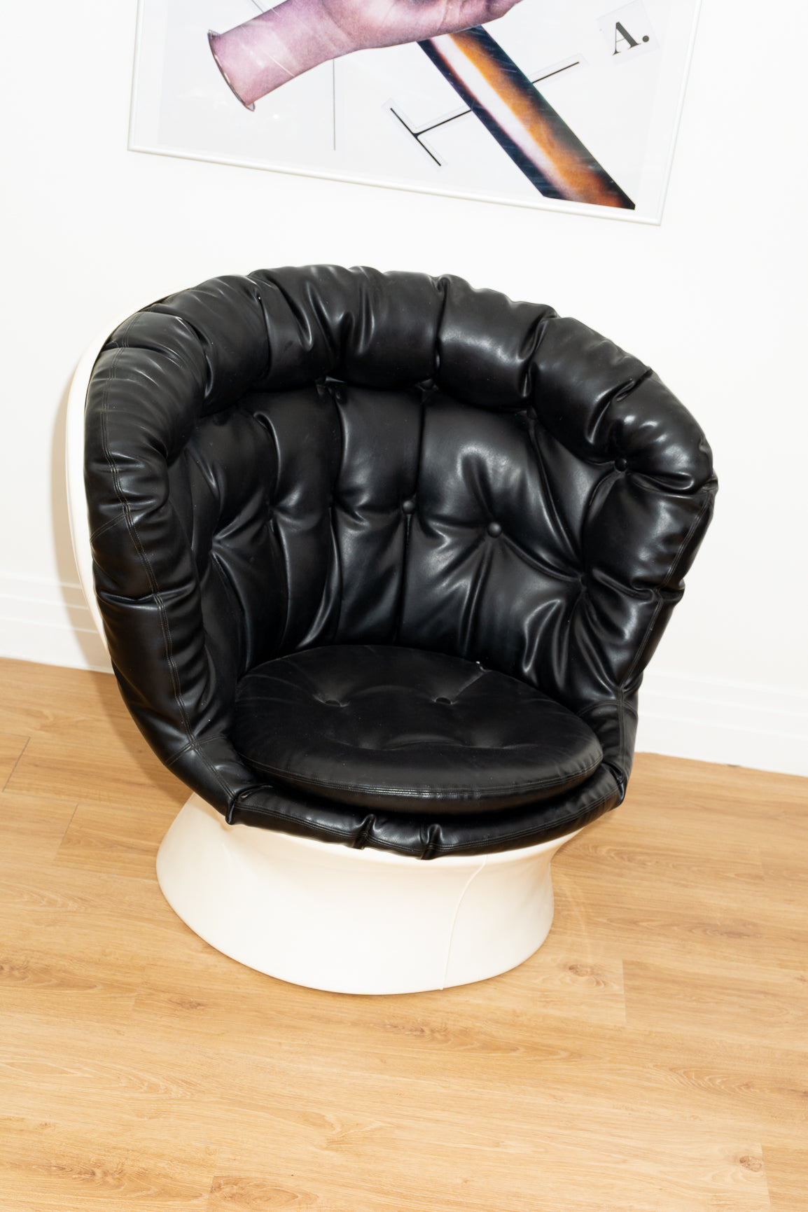 Michel Cadestin Leather Chair | Vintage