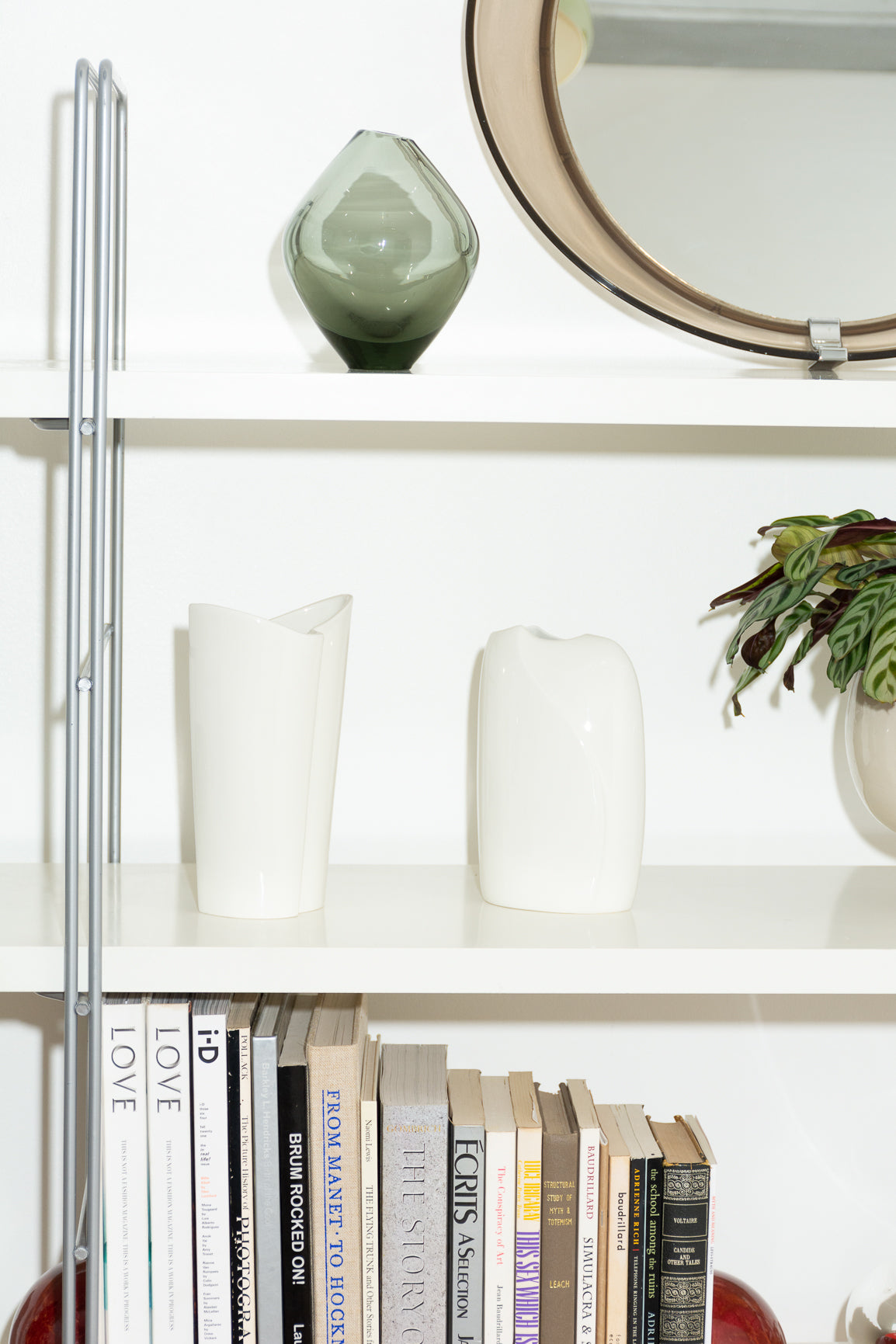 Vintage Finnish Off-White Porcelain Vase with high gloss finish | 1980s