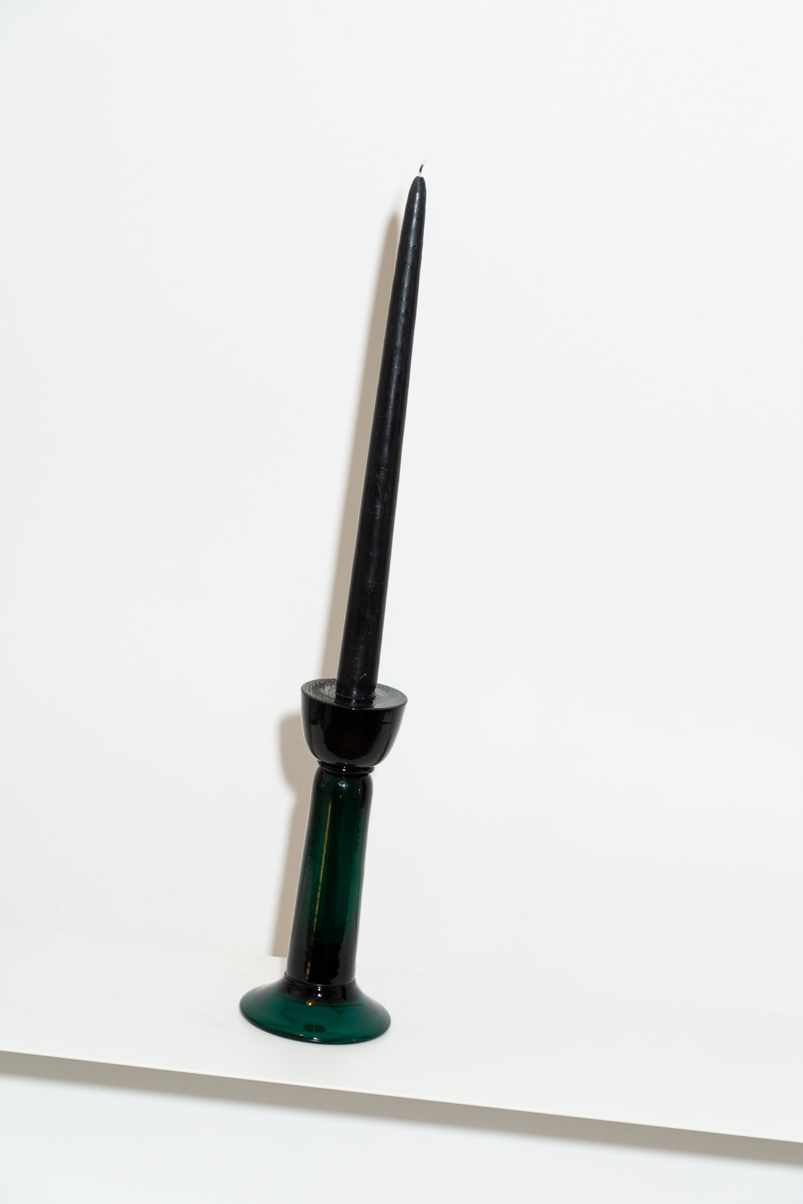 Green Glass Candle Stick