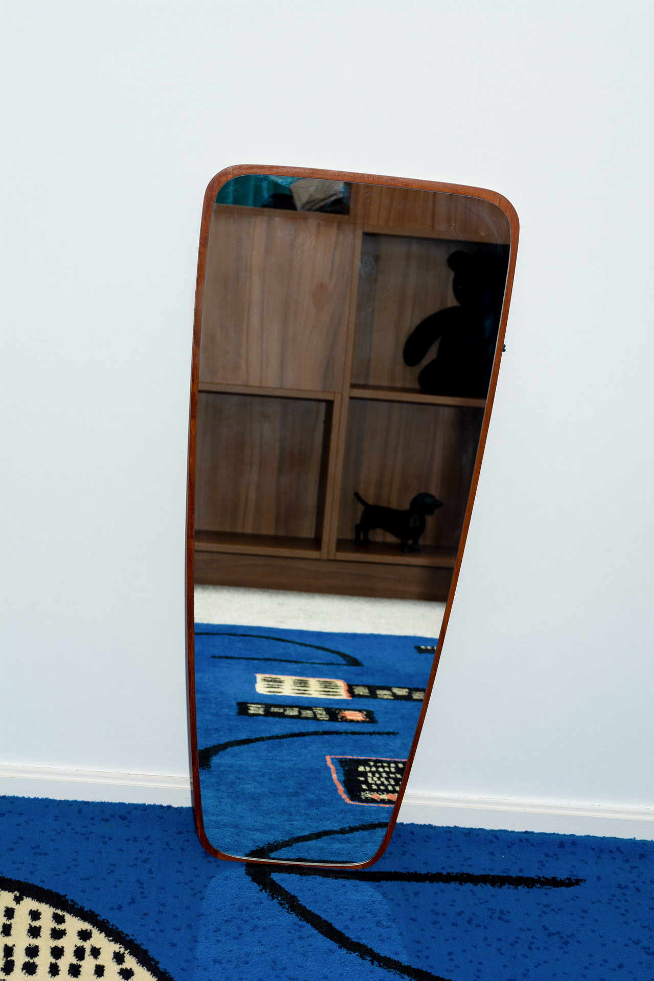 Large Mirror with Teak backing