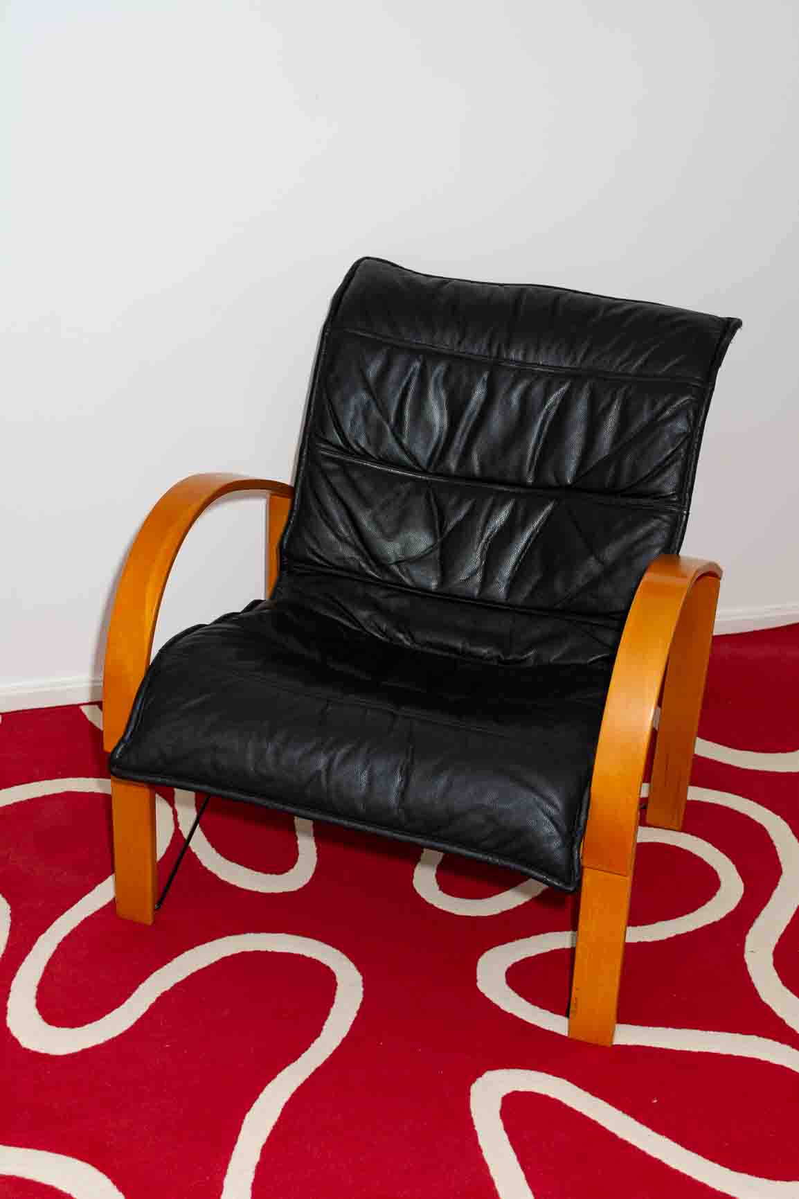 Leather best sale armchair ikea