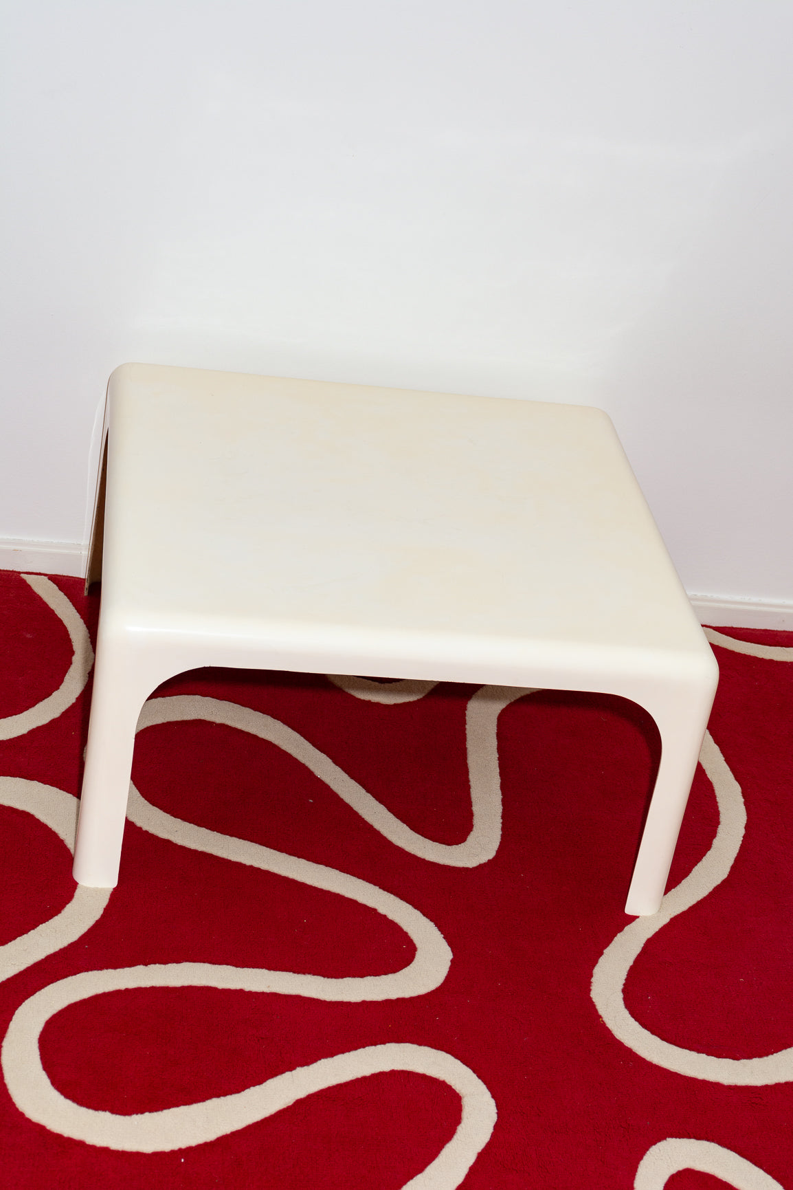 Molded off-white coffee table