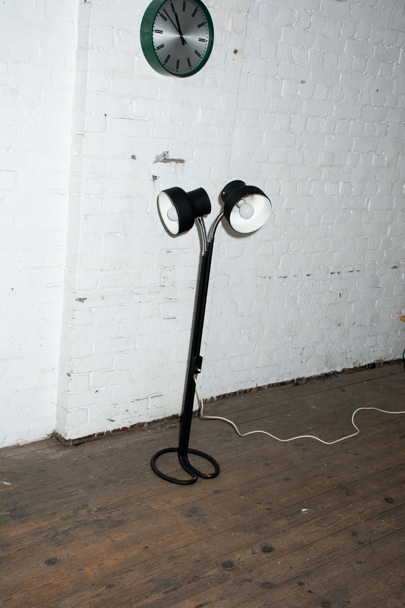 Twin Head Black Floor Lamp 'Bumling'