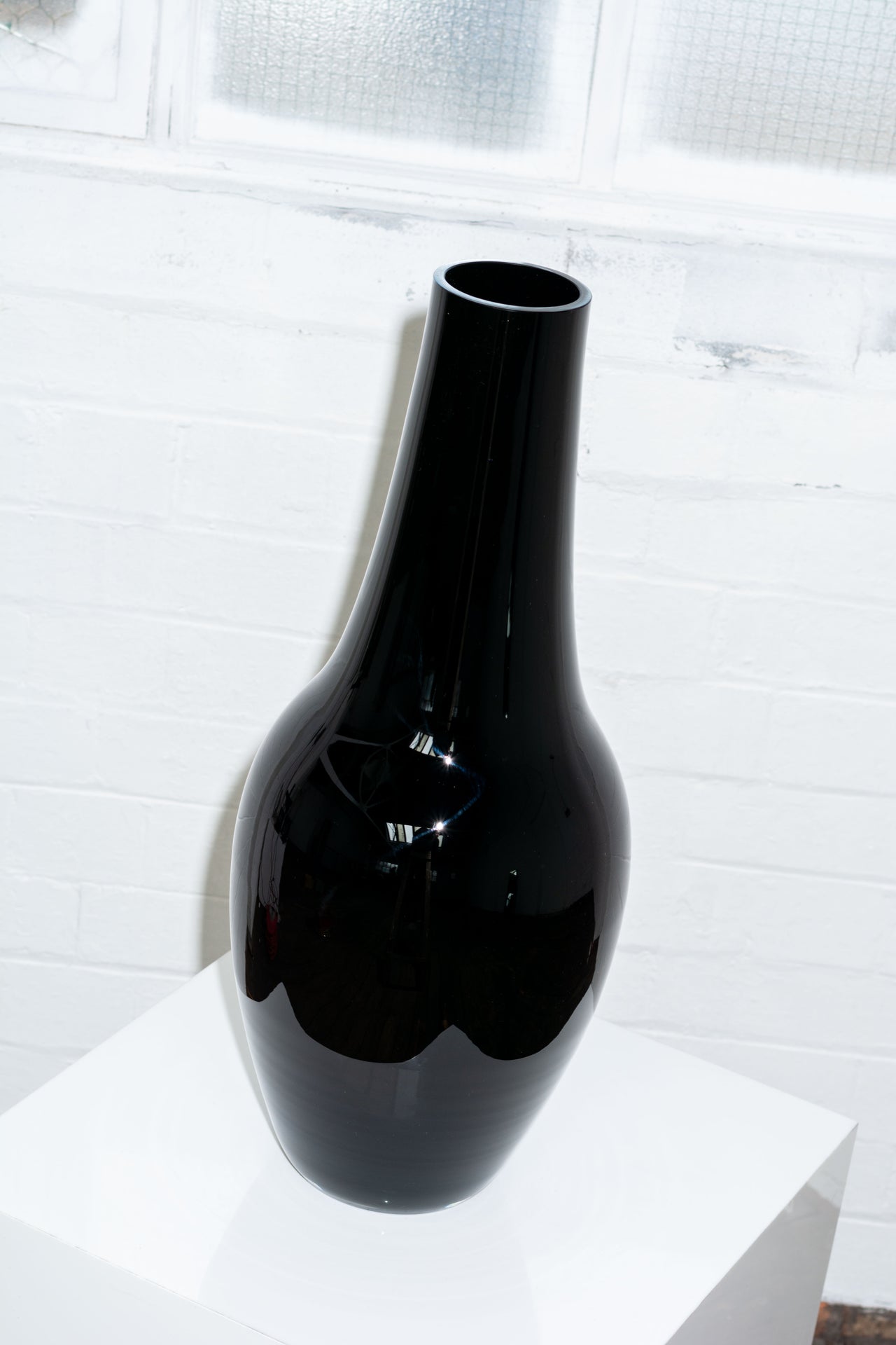 Tall Ceramic Black Vase